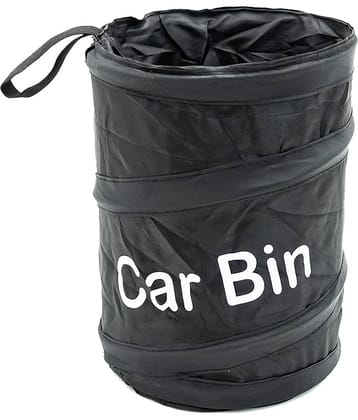 HINGOL Mini Foldable Car Dustbin | Car Trash Can with Garbage Bags | Portable Waste Bin for Car, SUV, Office & Home | Space-Saving Leak-Proof Car Garbage Storage Holder