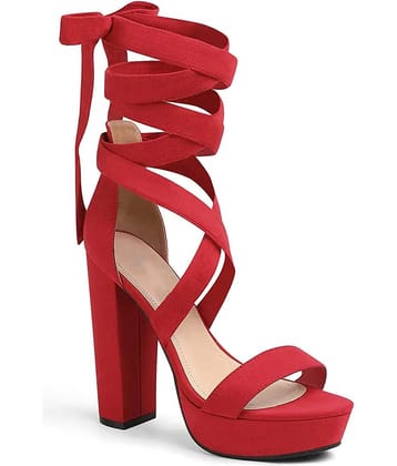 JM Looks Red Women's Sandal Heels