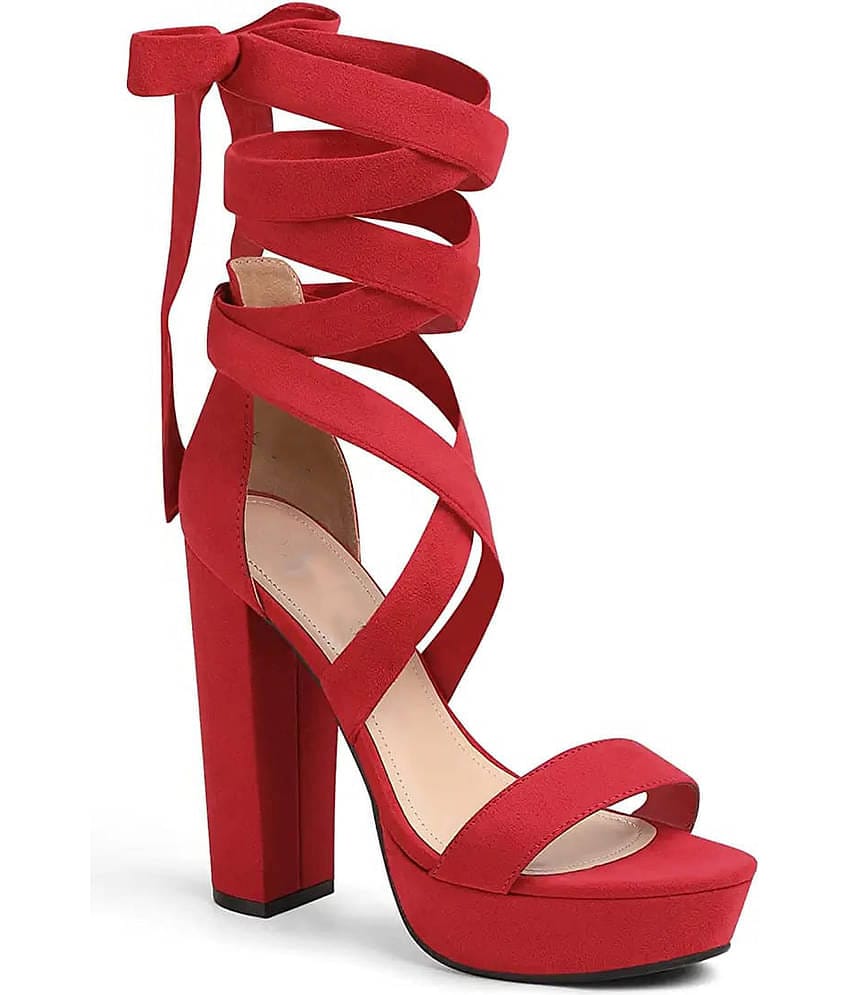 JM Looks Red Women's Sandal Heels