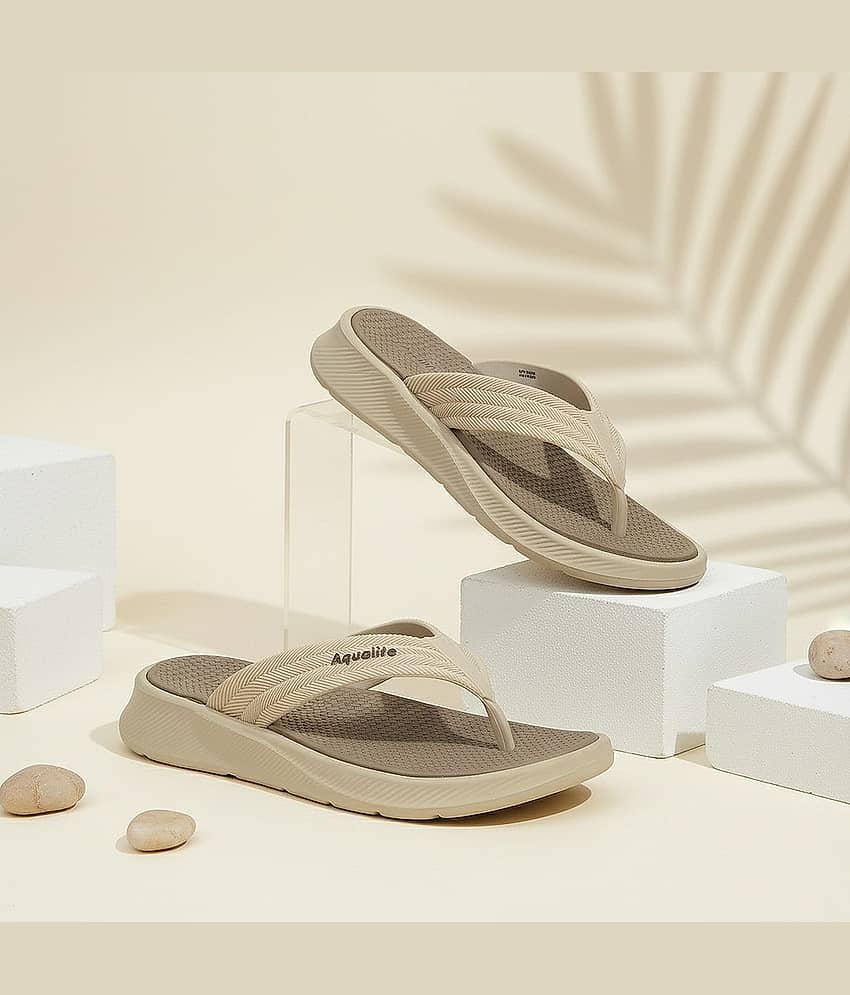 Aqualite Beige Men's Thong Flip Flop