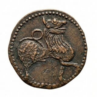 Tipu Sultanate - Big Tiger - Ancient India Old copper Rare Coin