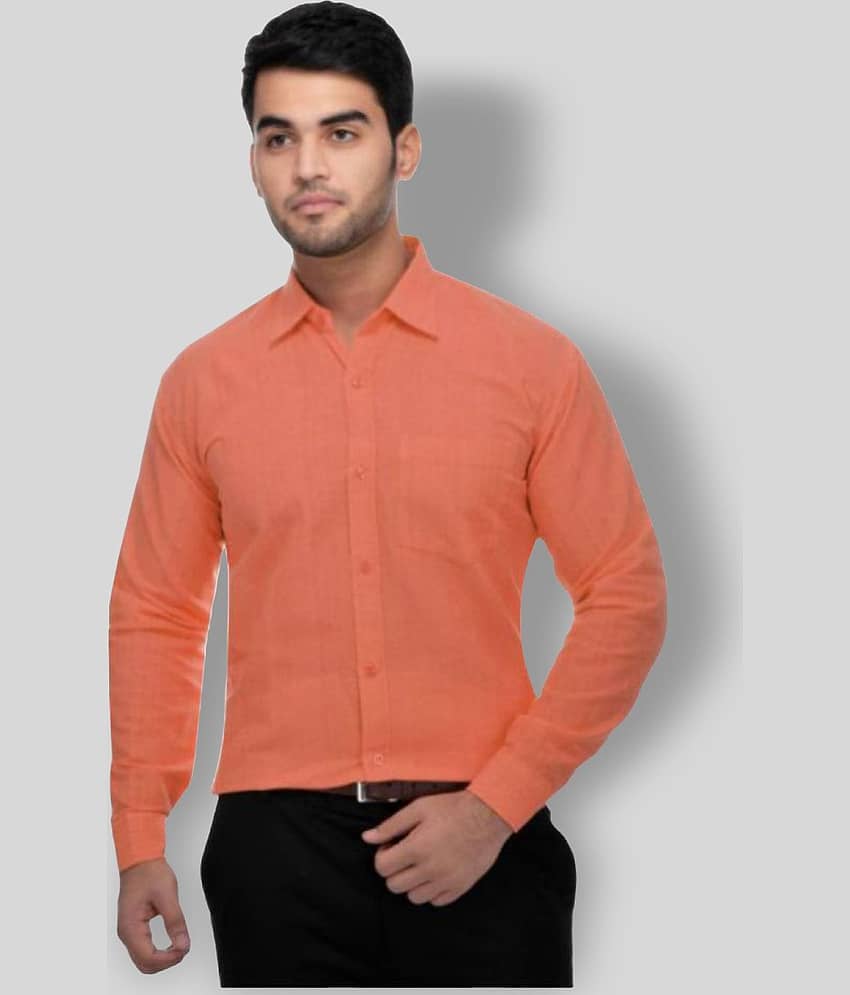 DESHBANDHU DBK - Orange Cotton Regular Fit Men's Formal Shirt (Pack of 1)
