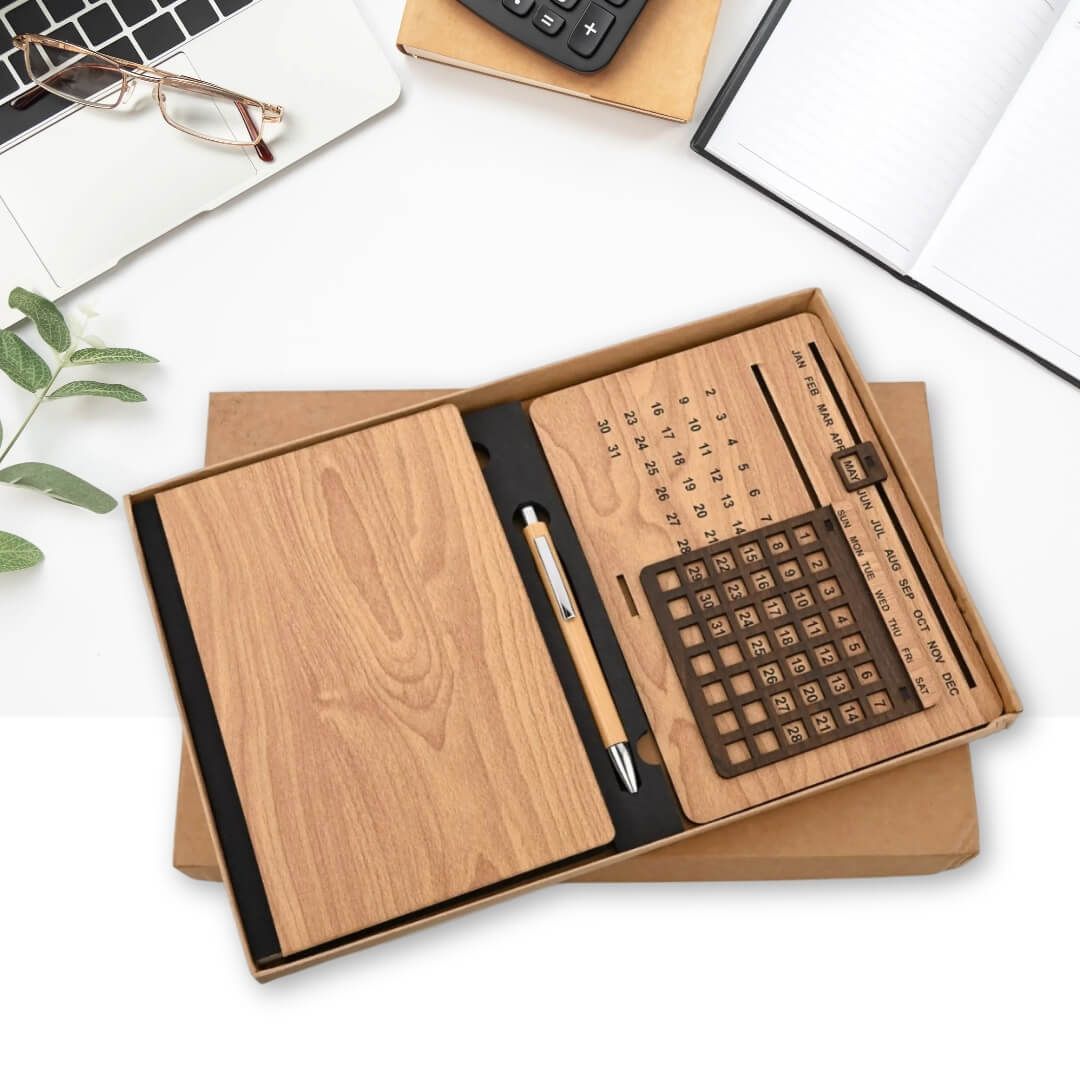 Eco-Friendly Gifts : 3-in-1 Diary, Pen & Calendar Set