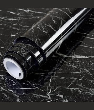 Geeo Premium Black Marble Design Wallpaper 60cm x 2m (Pack of 1)