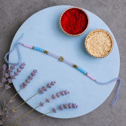 Pastel Bead Minimal Designer Rakhi