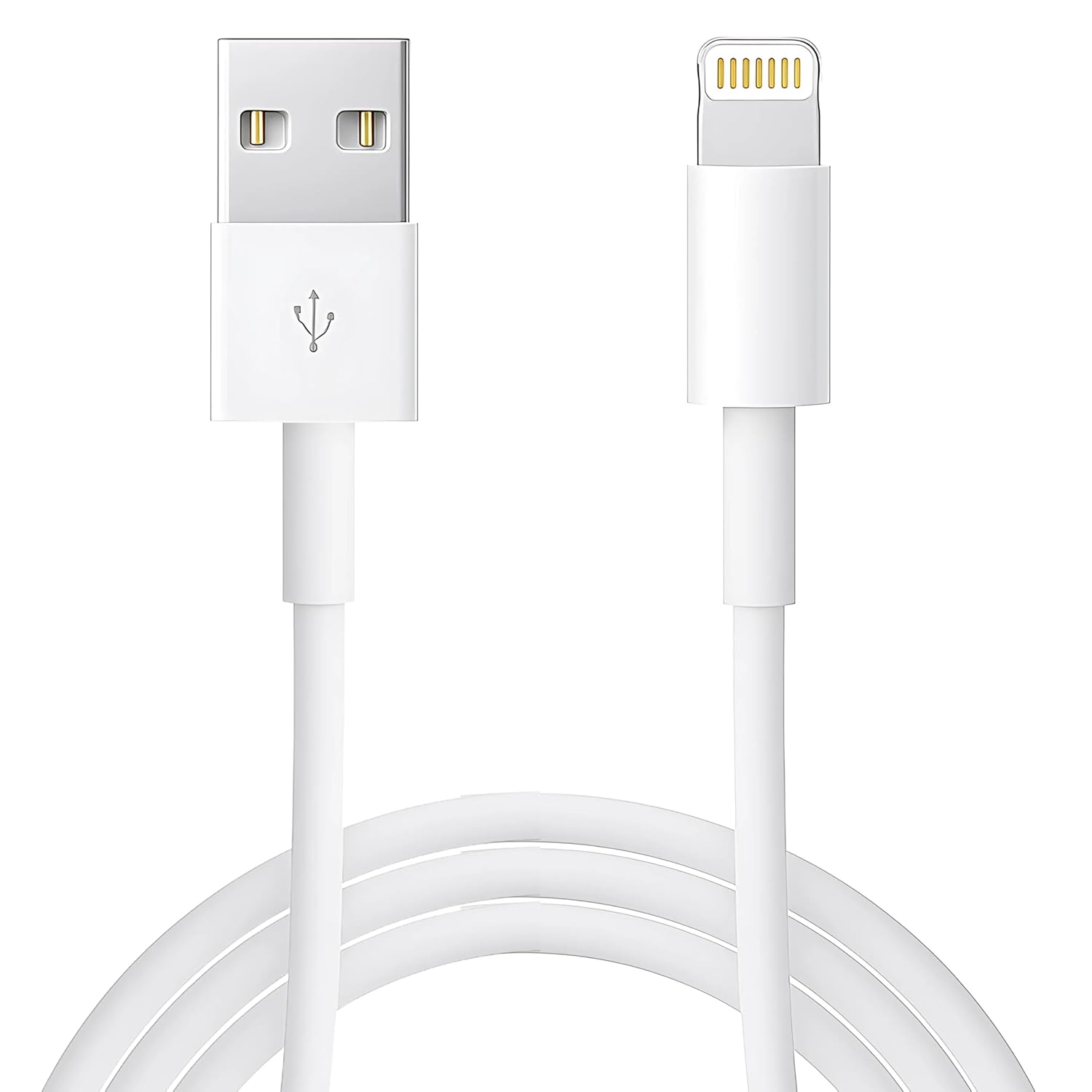 USB to Lightning Cable Compatible with iPhone 17/16/15/14/13/12/11/X/8/7/6/iPad Series (White)