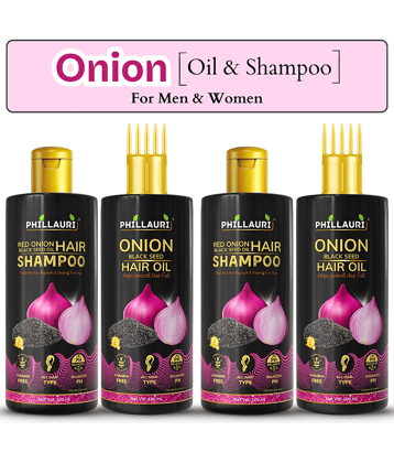Red Onion Hair Nourishing Oil With Black Seed Hair Shampoo Combo