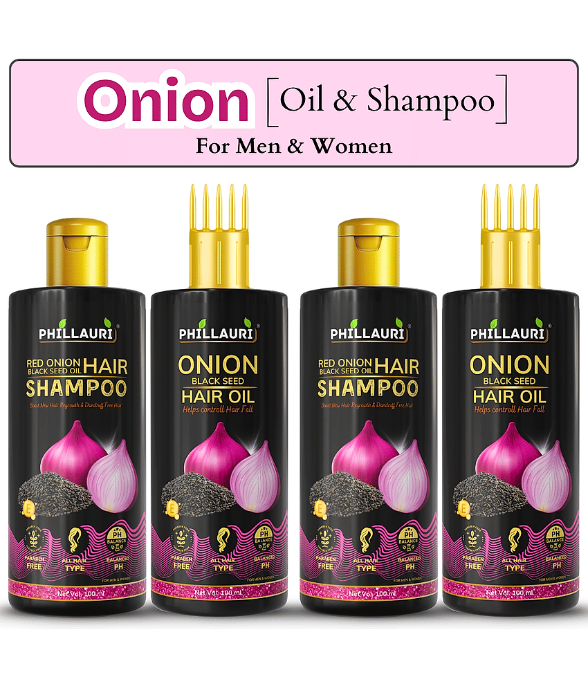 Red Onion Hair Nourishing Oil With Black Seed Hair Shampoo Combo