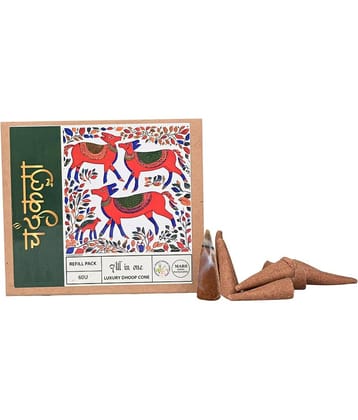 Chandrakala Incense Dhoop Cone Rose,Mogra,Musk,Loban,Kewda,Pure Sandal 60 Pieces ( Pack of 1 )