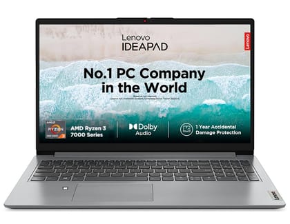 Lenovo IdeaPad Slim 1 AMD Ryzen 3 7320U 15.6" HD Thin and Light Laptop (8GB/512GB SSD/Windows 11 Home/MS Office 2021/1Yr ADP Free/Cloud Grey/1.58Kg), 82VG00JJIN Lenovo IdeaPad Slim 1 AMD Ryzen 3 7320U 15.6" HD Thin and Light Laptop (8GB/512GB SSD/Windows