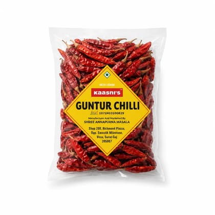 kaasni's  Guntur Teja Red Chilli Whole -500 Grams | Hot And Spicy |Teja Mirchi| Lavngi Mirchi |Jawari Mirchi | Red Chilli Whole |Dry Red Chilli Whole |