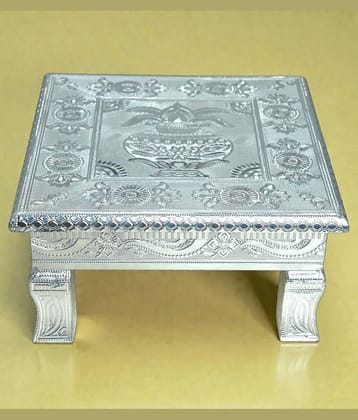 Sigaram Chowki 1 Silver Plated Chowki ( Pack of 1 )