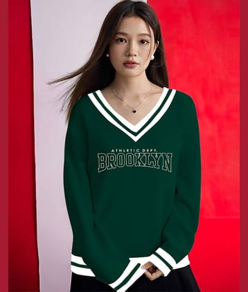 AUSK Women Cotton Blend Printed Regular Fit V-Neck T-Shirt ( Multi Color )