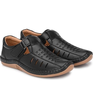Rising Wolf - Black Men's Sandals
