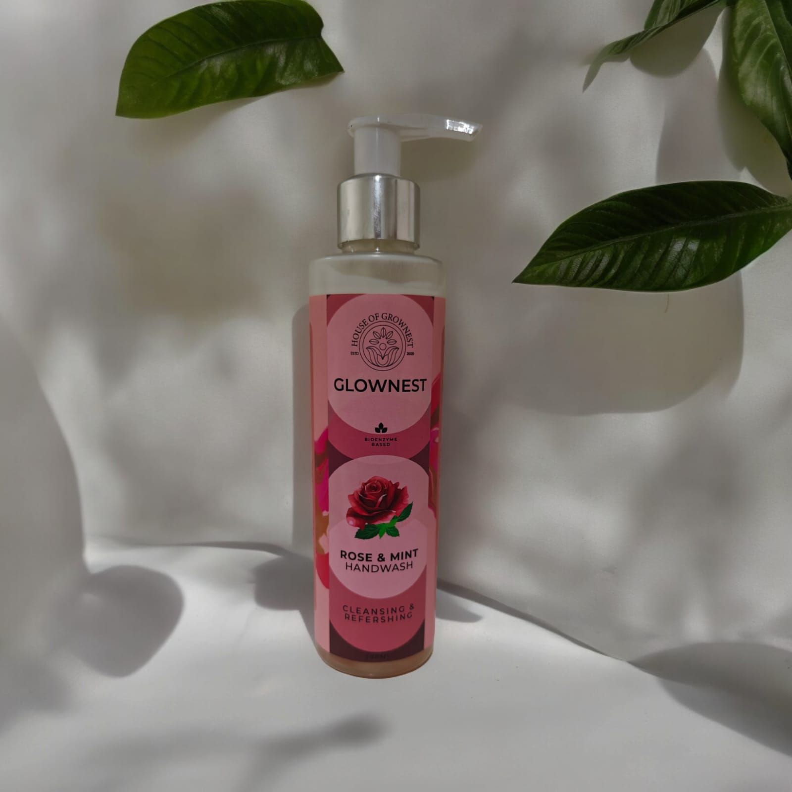 Glownest Bio Enzyme Based Rose & Mint Hand Wash (200ml)
