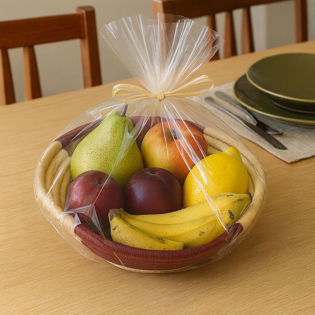 Handcrafted Tiger Grass Fruit Basket