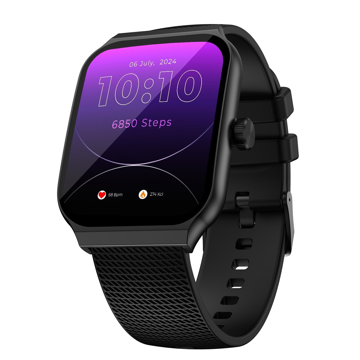 CELLECOR E3 Rise 2.01" HD Curved Display Smart Watch, Bluetooth Calling, 100+ Watch Faces, 100+ Sports Modes, Health Suite, Voice Assistance (Black)