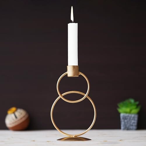 Decorative Rings Candlestick Holder for Home and Dining Table Decor/Tealight Candle Holder for Home and Office