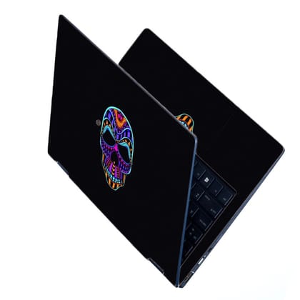 Full Body Laptop Skin Stickers Decal Cover for All Models (Size 15.6 inch) Black Minimalist-2