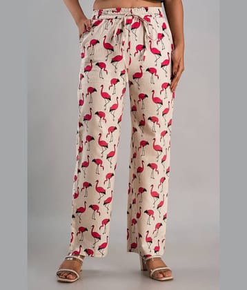 MAUKA - Cream Rayon Women's Palazzo ( Pack of 1 )