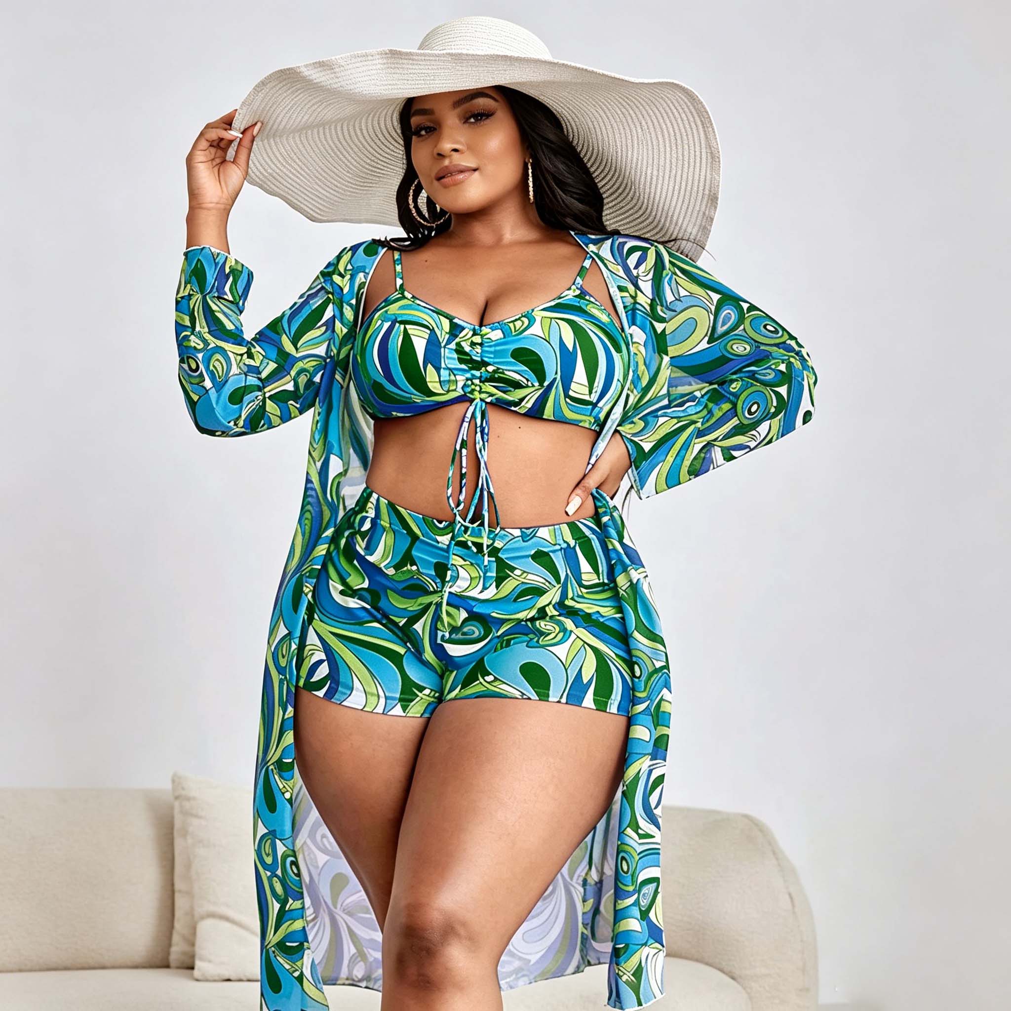 LOVEBIRD Plus Size Swimwear 3Pc XSW9905