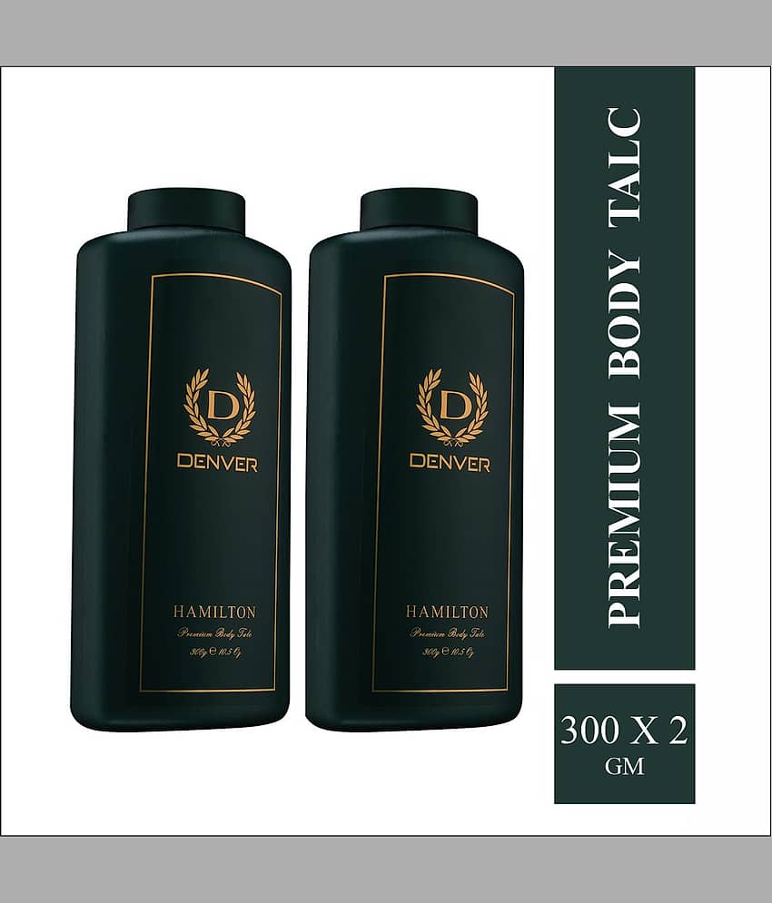 Denver Premium Hamilton Talc for Men - 300GM Each (Pack of 2)