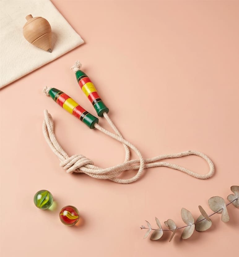 Handcrafted Wooden Lacquerware Skipping Rope