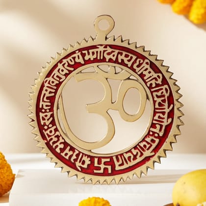 Brass Showpiece Wall Hanging Gayatri Mantra, Height : 6 Inch (ZMAS602 E)