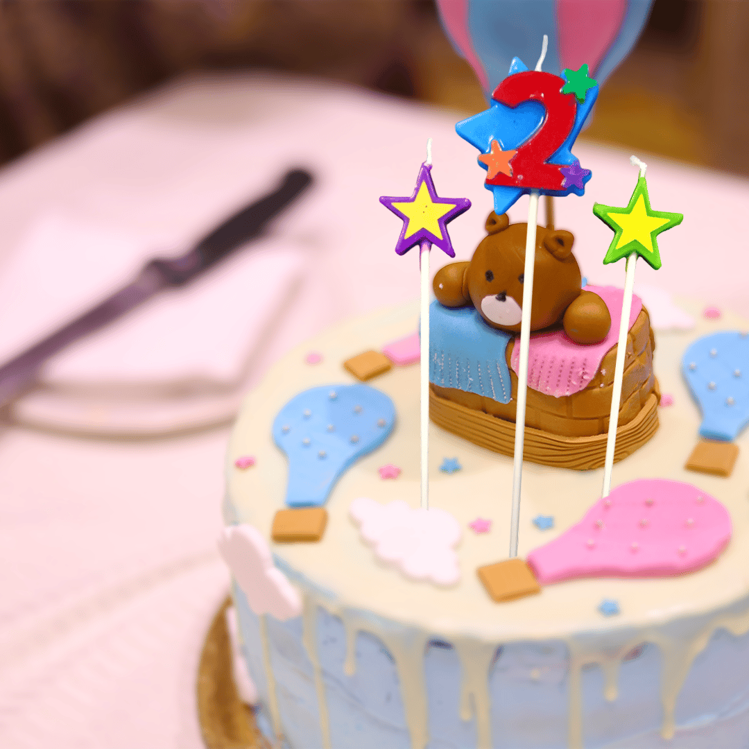 Number 2 Candle on Stick - 1 PC