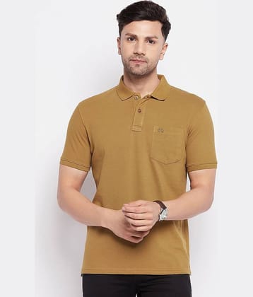 98 Degree North Pack of 1 Cotton Blend Regular Fit Solid Half Sleeves Men's Polo T Shirt ( Brown )