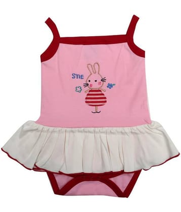 KABOOS Baby Girls Cotton Bodysuit ( Light Pink )