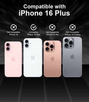 LIRAMARK PU Leather Flexible Back Cover Case Designed for iPhone 16 Plus