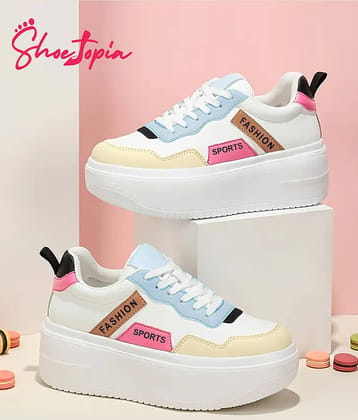 Shoetopia White Women's Sneakers