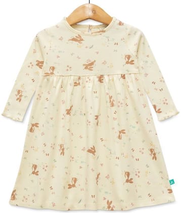 Juscubs Pack of 1 Baby Girls Cotton Frock ( Off White )