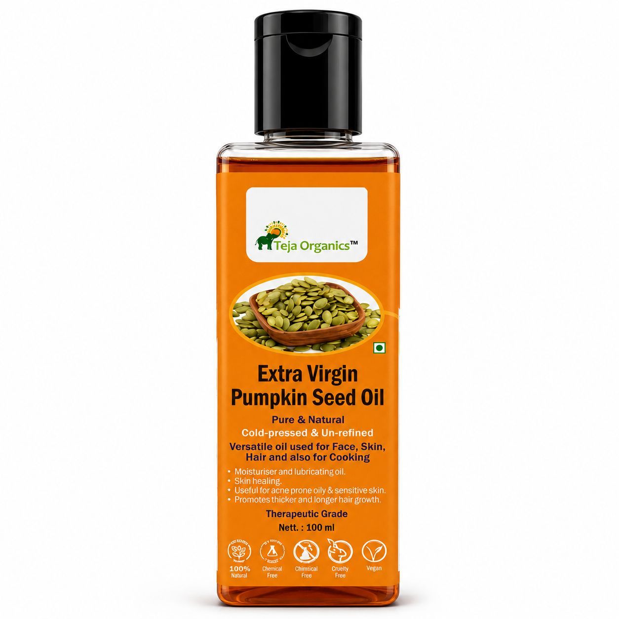 Extra Virgin Pumpkin Seed Oil | Cold-pressed Unrefined |