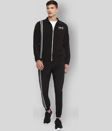 YUUKI - Black Polyester Regular Fit Striped Men's Sports Tracksuit ( Pack of 1 )