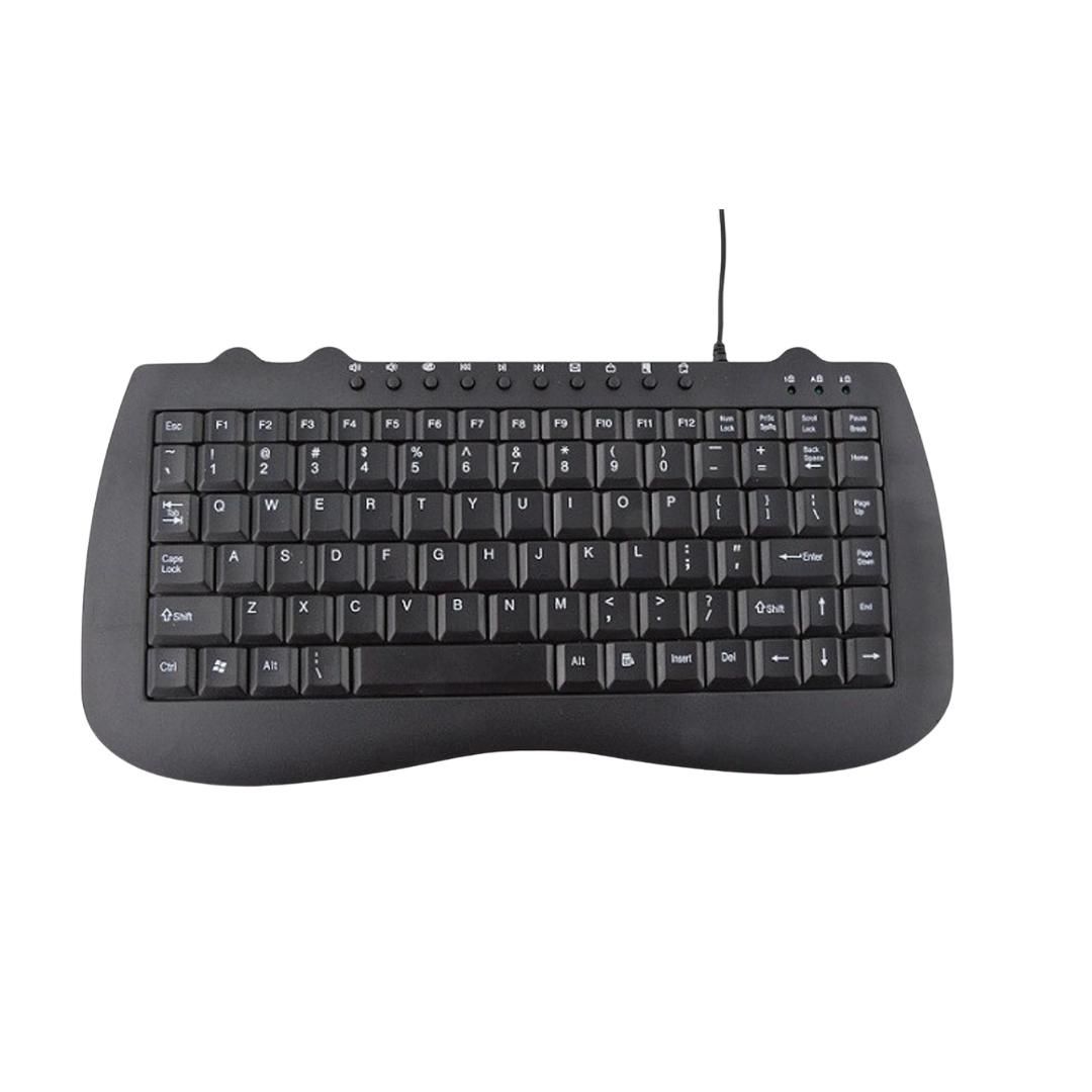 Wired AD-511 Mini Multimedia Keyboard, Compact & Efficient for Laptop & CPU (Black)