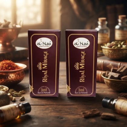 Alhiza Riyal Miraqe Bergamot Patchouli Perfume Oil 6 ML  Set Of - 2