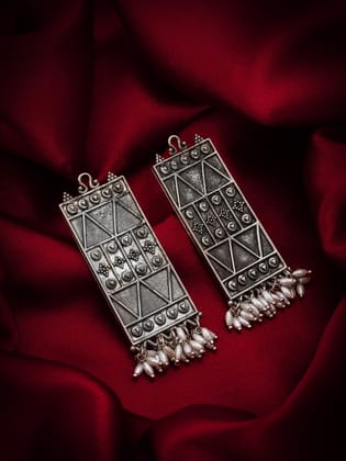 Morison Golden Tribal Earrings Bold and Unique Heritage Design