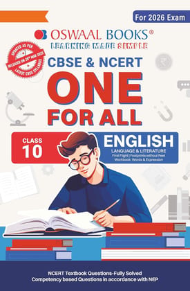 OSWAAL CBSE AND NCERT ONE FOR ALL ENGLISH LANGUAGE AND LITERATURE CLASS 10 FOR 2026 EXAMS -NCERT TEXTBOOK QUESTION FULLY SOLVED INCLUDE COMPETENCY QUESTIONS-ENGONEOSWAL10 [Paperback] Oswaal