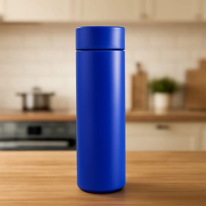 Premium Stainless Steel Smart Water Bottle with LED Temperature Display  Double Wall Vacuum Insulated Leakproof Flask, Hot & Cold Bottle (Blue, 500ml)