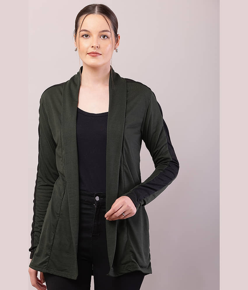 risemax Poly Cotton Women's Shrugs - Green ( Single )