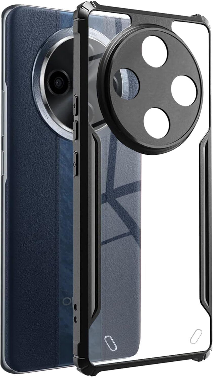 PLUGTECH Slim Shockproof Case | Matte Black Soft | Drop Protection | Precise Cutouts | Premium Mobile Cover for Oppo F27 Pro Plus, Oppo F27 Pro