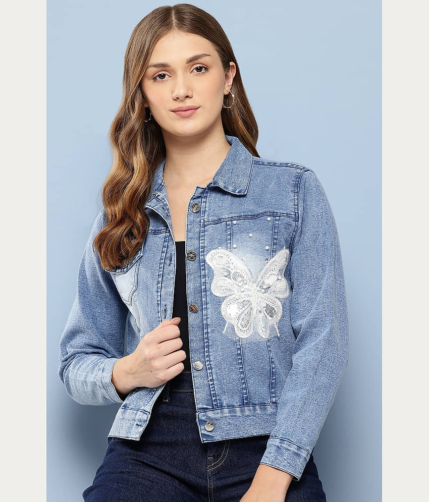 Aarika Women Regular Jacket ( Blue )