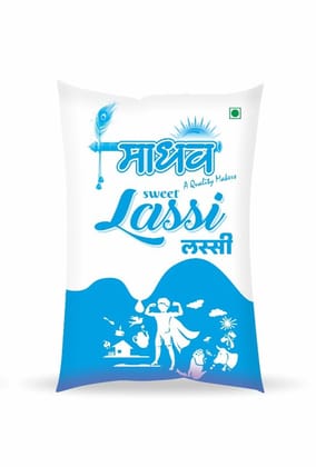 Madhav Pauch Lassi (200ml) | Sweet & Refreshing Yogurt Drink | On-the-Go Snack
