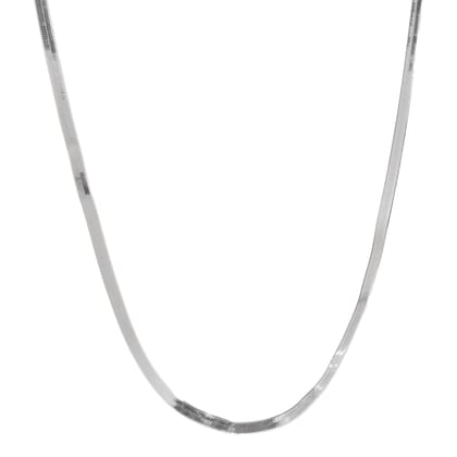 925 Sterling Silver Snake Chain Necklace for Women & Men | Smooth Flat Design I Weight - 6.63 g