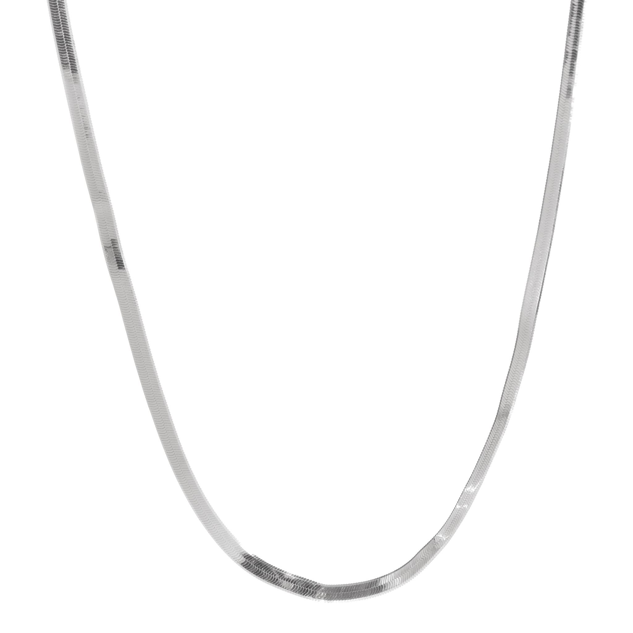 925 Sterling Silver Snake Chain Necklace for Women & Men | Smooth Flat Design I Weight - 6.63 g