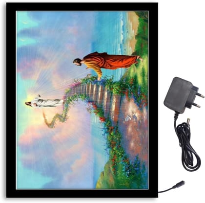 NOKKES Jesus Alwas Blessing Light Photo Frame 8X10 inch Led Light photo Frame With Light Adaptor Led Light Photo Frame Black Color Photo Frame_AQW144 NOKKES Jesus Alwas Blessing Light Photo Frame 8X10 inch Led Light photo Frame With Light Adaptor Led Light Photo Frame Black Color Photo Frame_AQW144