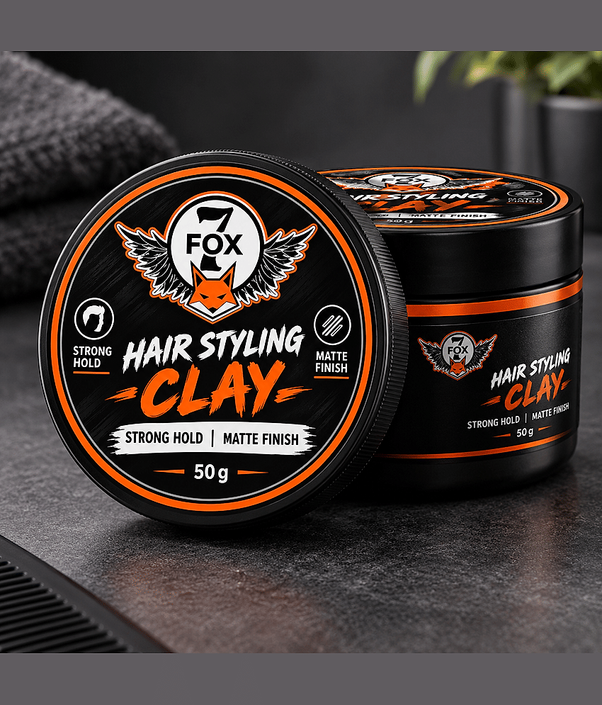 7 FOX Hair Styling Clay | Strong Hold & Hair Styling Clay for Men 50 gm
