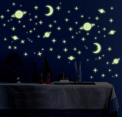 DreamKraft Galaxy of Stars Radium Glow in The Dark' Wall Stickers for Bedroom/Living Room Home Decor